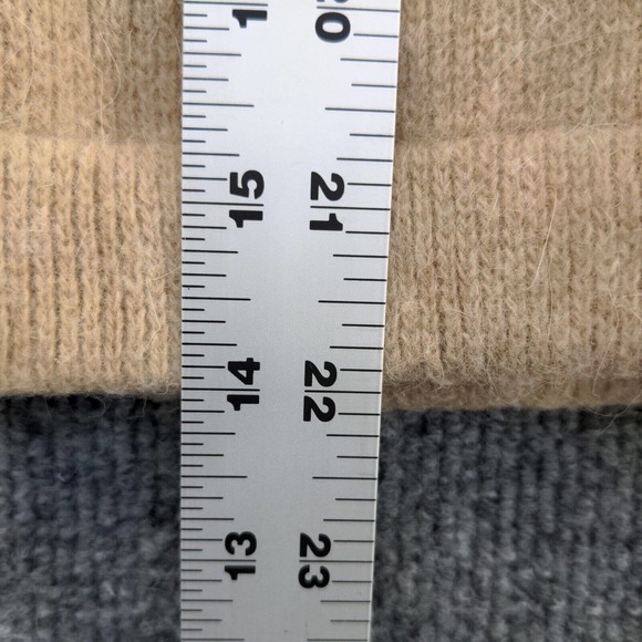 I.B. Diffusion Women's Pullover Knit Sweater Tan Medium Long Sleeve Lambswool - Picture 10 of 11